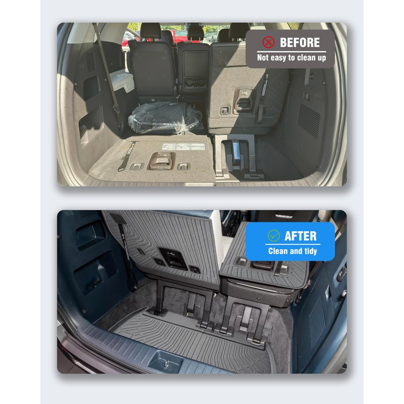 ZQULOYO Cargo Liners Backrest Mat for Kia Carnival Accessories 2022-2025