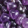 JSDDE Natural Amethyst Crystal Heart Gemstone Healing Crystal Love Palm
