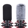 QuadCast Mic Covers Foam with Furry Microphone Windscreen Muff -
