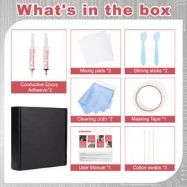 Electrically Conductive Adhesive - High Conductivity, Strong Bond | 2-Part Conductive Epoxy Adhesive | Precision Repairs, Heat-Sensitive Components & Quick Cold-Soldering Fixes | 1 Hour Work Time