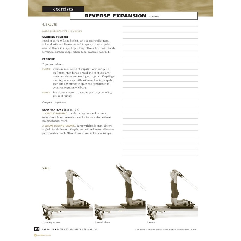 STOTT PILATES Manual - Intermediate Reformer, 2nd Edition (English)