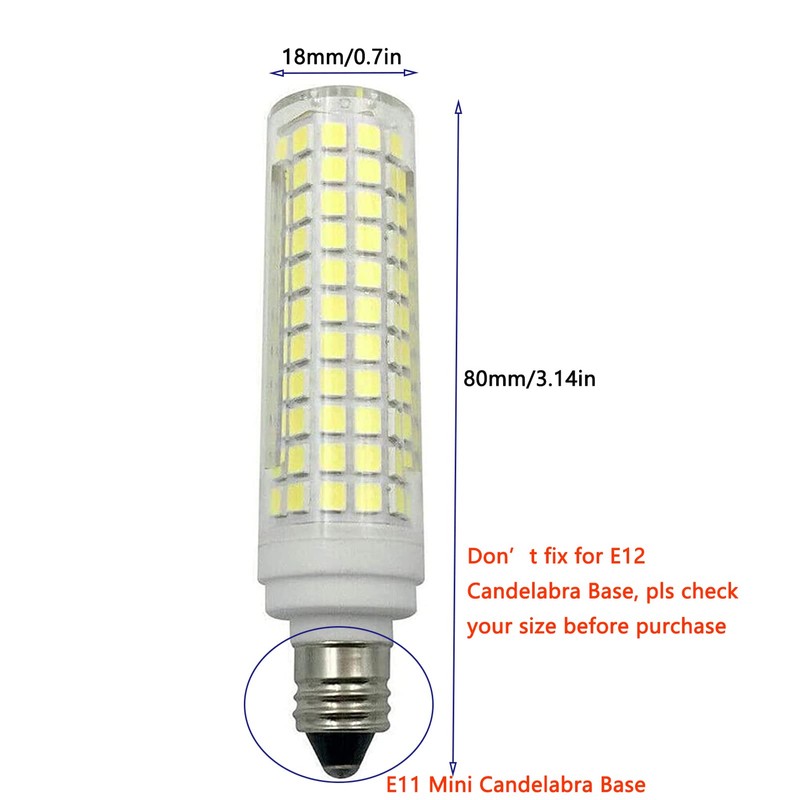 Lxcom Lighting E11 LED Corn Bulb 15W Dimmable Ceramic Candelabra