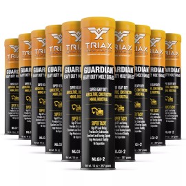 TRIAX Guardian HD Grease, Super Heavy Duty Moly EP, 14 Ounce (10 Tube Pack)