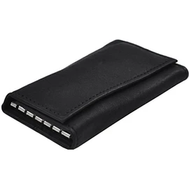 Ashford Ridge Real Leather Key Case Holder Card Wallet in Black