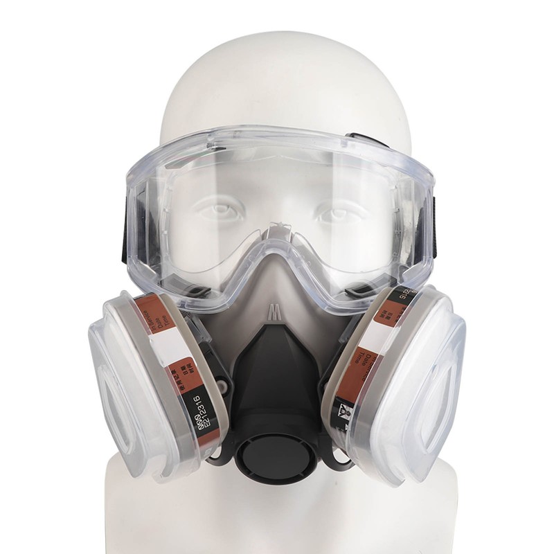 Reusable Half Face Cover Half Facepieces Cover with Safety Glasses