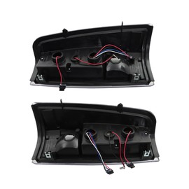 GXYWADY 1 Pair Tail Lights Replacement for 2003 2004 2005 2006 Silverado 1500 2500 Smoked Lens Black Housing Rear Brake Lights Left and Right Side Excluding Light Bulbs 03SD1