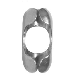 #10 B-Type Connectors Stainless Steel (50 Pack), Beaded Ball Chain Couplings, Attachments for #10 Chain / 4.8mm, Indoor/Outdoor - Pinehurst Crafts