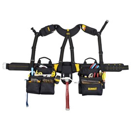 DEWALT DG5617 20-Pocket Pro Framer's Combo Apron Tool Belt and Yoke-style Suspenders Black