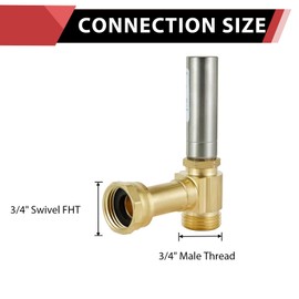 (Pack of 2) EFIELD MH-S-241 Angle Stainless Steel Water Hammer Arrestors, 3/4 Inch Swivel FHT x 3/4 Inch MHT,(HAMMER018-2PCS)