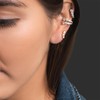 3 Pairs Lymphatic Earrings for Women Rhinestone Hoop Dangle Earrings