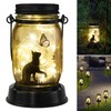 Cat Butterfly Solar Light, Fairy Lantern Garden Lights, jar Bottle