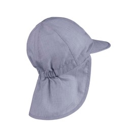 Sterntaler Peaked cap with neck protection structure – boys hat cotton blend – peaked cap baby protects the head on warm summer days – sun cap baby, grey