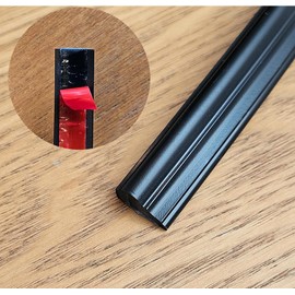Door Mouldings, Peel and Stick Wall Molding Trim Flexible Chair Rail Corner Trim Paintable Self Adhesive Décor Strip for Ornamentation & DIY Home Remodeling, 10FT, Black