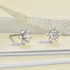 HAISWET 925 Sterling Silver White Snowflake Stud Earrings Clear Zircon