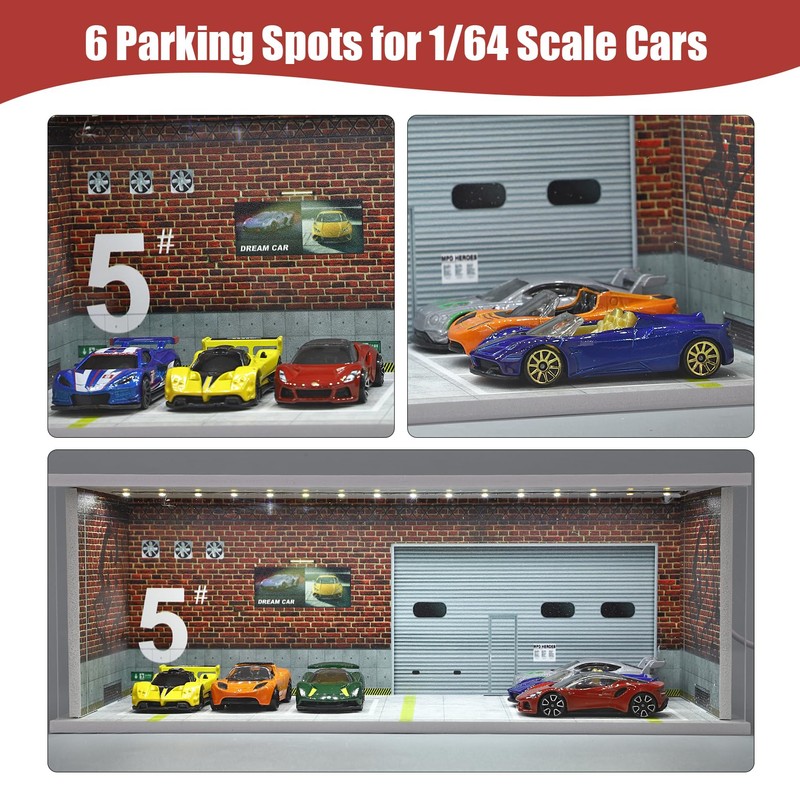Saichotoy Saichotoy Display Case for Hot Wheels: Stackable Parking Garage