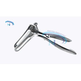 Natiqind Sims Rectal Speculum 6"" with Set Screw Blades 89mm Long x 16mm Wide at Chrome Plated Open, Nat-Si-002
