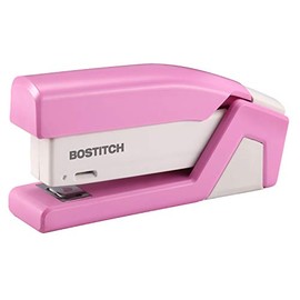 Bostitch Office InCourage Spring-Powered Compact Stapler, BCA Pink (1588), plastic-half strip