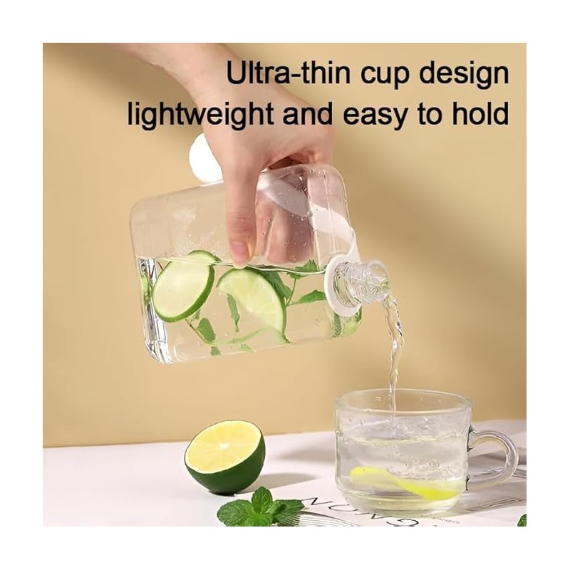 yesSMI 1Pc Slim Square Travel Water Bottle, Flat Drink Cup,