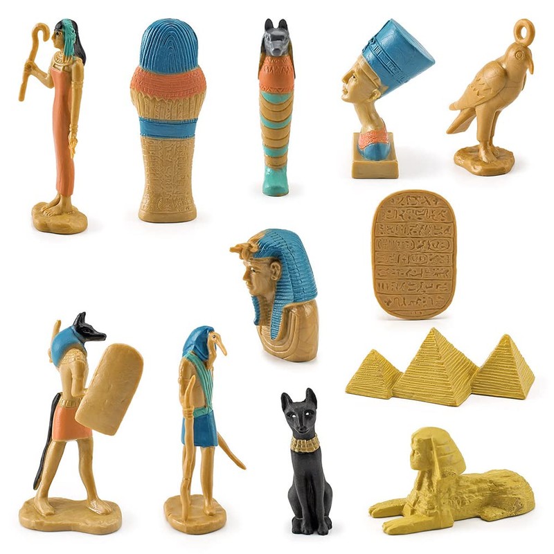 Ancient Egypt Egyptian God 12pcs Statue, Miniature Egyptian and Goddesses