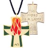 2 1/4" Gold Plated Lector Cross Pendant M-24