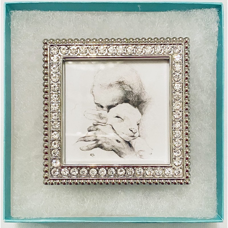 Jesus and the Lamb I 11x14 on Parchment, Charcoal, 11