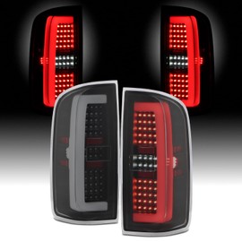 AKKON - Fit 2015-2022 Chevy Colorado/ 15-19 GMC Canyon LED Light Bar Tail Lights Rear Brake Lamp Driver Passenger [Black Smoked Lens] Direct Replacement