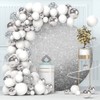 OERJU Silver Round Backdrop Cover Luxurious Silver Glittering Starlight Photography