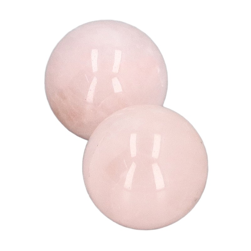 4Pcs Rose Quartz Crystal Balls 0.8in Diameter Clear Negative Energy