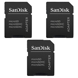 Sandisk 3 x Micro SD / MicroSDHC / SDHC Adapter Compatible with Memory Cards up to 32GB Capacity
