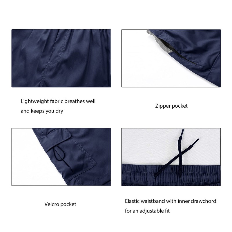 EZRUN Men's 3D Padded Mountain Bike Shorts Lightweight MTB Cycling