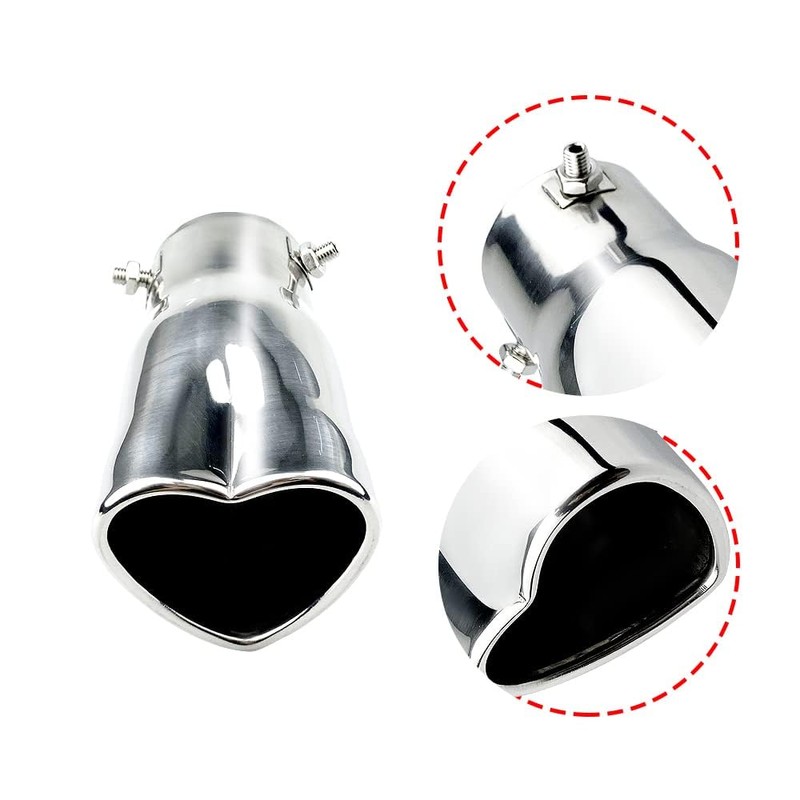 OtpOutopa Car Exhaust Tip 2.5 inch Inlet, Universal Car Exhaust