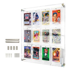ELITIK Acrylic One Touch Card Slab Display Case for 35pt - 12 Non Graded Holder Frame for Wall Mount or Desktop - Clear View Sports, Baseball, Football, Basketball (ONE Touch)