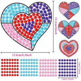 Valentines Day Gift for Kids, Valentine's Day Arts and Crafts, Art Crafts Kits for Children Teenagers Kids at 6-8, DIY Diamond Painting Kits for Girls at 4 5 10 12