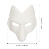Toyvian Fox Masks 2pcs White Blank Masks DIY Animal Unpainted