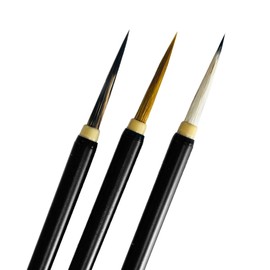 3PCS Chinese Painting Brushes SetFlower Bird Line-Drawing Brushes,Well-Made and Effective for Watercolor andCalligraphy Work,Well for Leaves andLandscapes