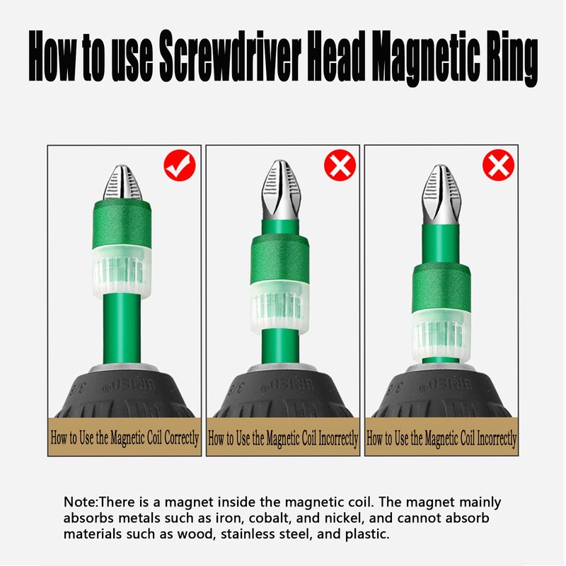 Strong Magnetic Durability Screwdriver Drill Bit Set, Anti-Slip Magnetic Electric