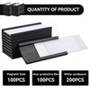 KEJJNYER 100 Pack 1x3 Inch Magnetic Label Holders, File Cabinet