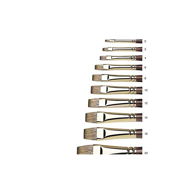 Winsor and Newton 5501000 Monarch Short Flat/Bright Brush, 0 Size