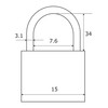 Waki Sangyo WAKI TWE Barrel Lock 0.6 x 1.3 inches