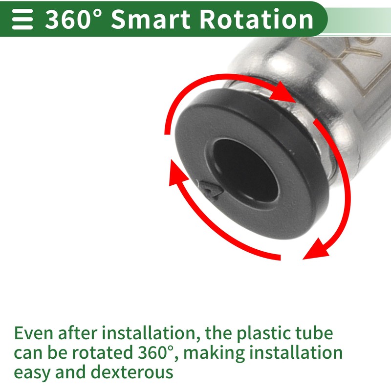HEROFFIX Push to Connect Air Fittings 5/32" One-Way Non Return