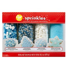 Parkway Distributors Winter Mega Holiday Sprinkles - 4-Pack Variety Bundled with a PD Ship Safe Bag