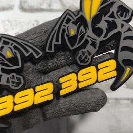 Unbranded Hornet Badges 2 Emblem BEE Yellow Eyes Fender Angry  Aggressive Wings