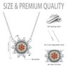 PCTJYFU Sunflower Necklace 925 Sterling Silver Daisy Pendant Flower Jewelry