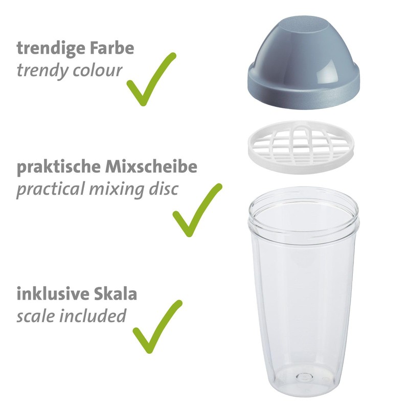 Westmark Mixing and shaking cup/shaker with removable mixing disc, capacity: