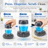 Soap Dispensing Palm Brush Set, 2 Pack Dish Scrubber with