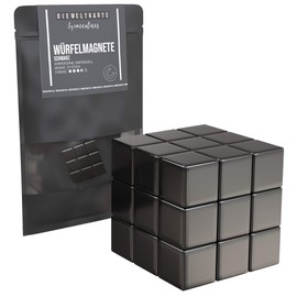 VACENTURES Magnet Set Magnetic World Map & Co. I 27x Cube Magnets Black I Individual Design of the World Map etc.