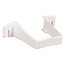 Amerimax 3.3" H X 1" W X 4.3" L White Vinyl Contemporary Downspout Bracket - Case of: 1