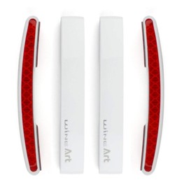 WineArt Autoban 4Pcs Car Side Door Edge Guard Anti-Scratch Protector/High Intensity Reflector/Arched Three-Dimensional Design/Elastic EVA Material