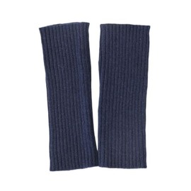 Prettystern Women's Hand Warmers Fingerless Gloves in Cashmere 100% Cashmere Cuffs Sleeves, Collection 24 - Dark Blue, One size