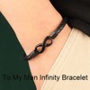ZCVFA To My Man Infinity Leather Bracelet, Love You Forever